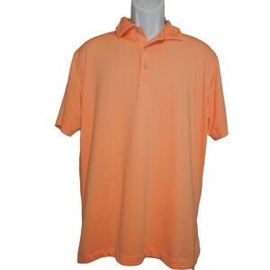 Peter Millar  Southern Comfort Polo Shirt Mens Size Large Golf Blue Short Sleeve